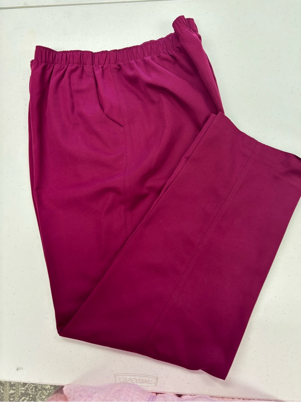 ALIA ELASTIC WAIST PANTS PULL ON
WOMEN 16  FUCHSIA   WRINKLE RESISTANT